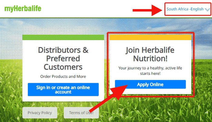 Create an account on MyHerbalife Zambia